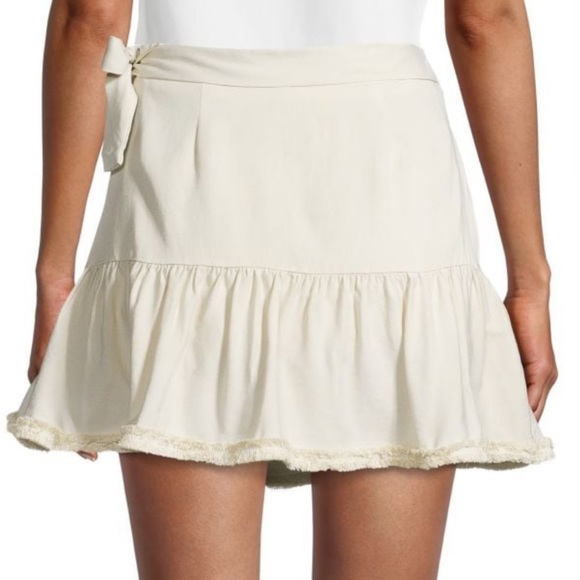 EMMIE ROSE Ruffle Wrap Mini Skirt - Picture 11 of 13